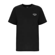 Casual katoenen T-shirt voor vrouwen A.p.c. , Black , Dames