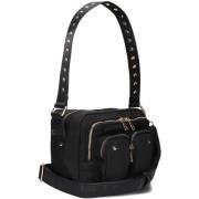 Zwarte Nylon Schoudertas Ellie Núnoo , Black , Dames