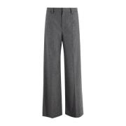 Wol Kasjmier Flanel Op Maat Broek Brunello Cucinelli , Gray , Dames