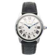 Pre-owned Stainless Steel watches Cartier Vintage , Black , Dames