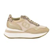 Casual Sneakers met Rubberen Zool Twinset , Beige , Dames