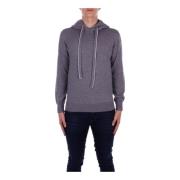 Hoodie Slim Fit Wol Alpha Studio , Gray , Heren