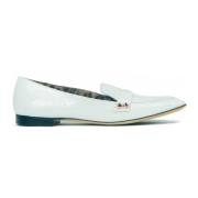 Zachte Lakleren Loafer met 15mm Hak Prosperine , White , Dames