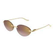 Metalen Cat-Eye Randloze Bril Cartier , Yellow , Dames