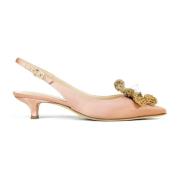 Elegante Leren Hakken voor Vrouwen Prosperine , Beige , Dames