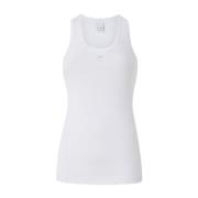 Witte Mouwloze Racerback Top Pinko , White , Dames