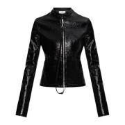 Jas met logo Courrèges , Black , Dames