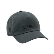 Baseballpet met contrasterend logo Iceberg , Gray , Heren