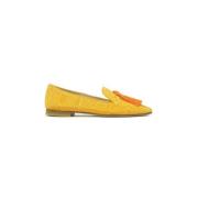 Dames Moirè Loafer met Kwastjes Prosperine , Yellow , Dames