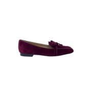 Fluwelen Strik Loafer Schoen Prosperine , Red , Dames