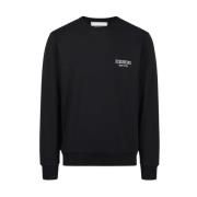 Zwarte crewneck sweatshirt met geborduurd logo Iceberg , Black , Heren