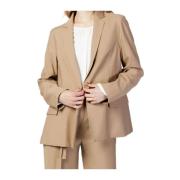 Katoenen Blazer Vrouw Jas Collectie Sandro Ferrone , Beige , Dames