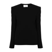 Op Maat Gemaakte Zwarte Jas met Dartdetails Sportmax , Black , Dames