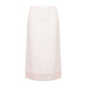 Gelaagde zijden rok met potloodsilhouet Sportmax , Pink , Dames