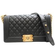 Pre-owned Leather chanel-bags Chanel Vintage , Black , Dames