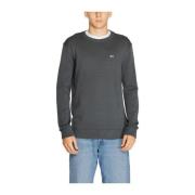 Grijze Katoenen Trui Heren Gebreide Kleding Tommy Jeans , Gray , Heren