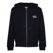 Handgeschreven Comfort Rits Hoodie Maison Kitsuné , Black , Heren