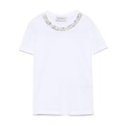 Witte T-shirt met korte mouwen Ermanno Scervino , White , Dames