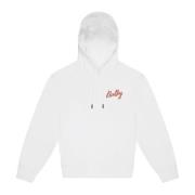 Logo hoodie sweatshirt Bally , White , Dames