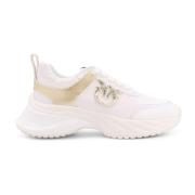 Love Birds Leren Sneakers Pinko , White , Dames