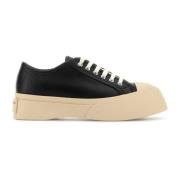 Stijlvolle zwarte leren sneakers Marni , Black , Dames