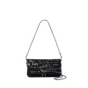 Graffiti Crossbody Tas - Zwart Leer Zadig & Voltaire , Black , Dames