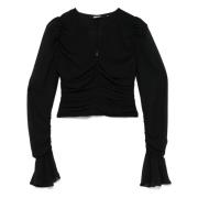 Zwarte Chiffon Longsleeved Top Rotate Birger Christensen , Black , Dam...