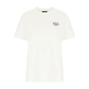 Geborduurd logo t-shirt - Wit A.p.c. , White , Heren