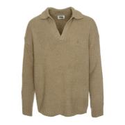 Bouclé Polo Neck Sweater Drykorn , Beige , Heren