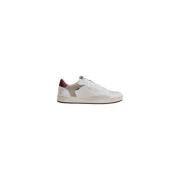 Witte leren lage sneakers Crime London , White , Heren