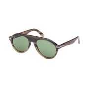 Bruine Aviator Zonnebril Tom Ford , Brown , Unisex