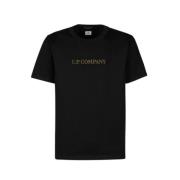 Grafisch Logo T-shirt C.p. Company , Black , Heren