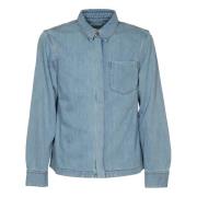 Blauw Shirt Corran Stijlvolle Collectie Dries Van Noten , Blue , Heren