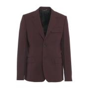 Rode Single-Breasted Blazer Aw24 Lanvin , Red , Heren