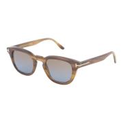 Bruin Hoorn Wayfarer Zonnebril Tom Ford , Brown , Unisex