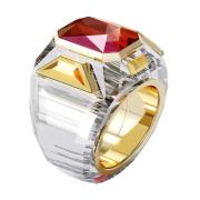 Geometrische Gouden Legering Kristallen Ring Swarovski , Orange , Dame...