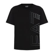 T-shirt met print Emporio Armani EA7 , Black , Dames