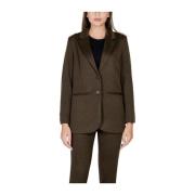 Herfst/Winter Dames Blazer Collectie Ichi , Green , Dames