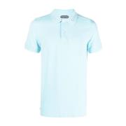 Heldere Blauwe Poloshirt Tom Ford , Blue , Heren