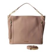 Roze Shopper Tas met Geborduurd Patroon Twinset , Pink , Dames