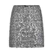 Zilveren Pailletten Minirok Co'Couture , Gray , Dames