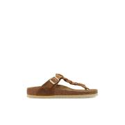 Gizeh Gevlochten Slippers Birkenstock , Brown , Dames