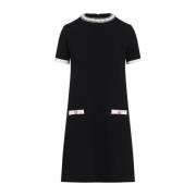 Elegante Zwart en Ivoor Jurk Valentino , Black , Dames