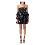 Polka Dot Mini Jurk Rotate Birger Christensen , Black , Dames