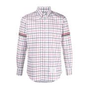 Tattersall Check Overhemd Thom Browne , Multicolor , Heren