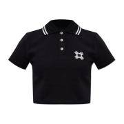 Polo met logo Amiri , Black , Dames