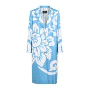 Blauwe Bedrukte Caban Jas Etro , Blue , Dames