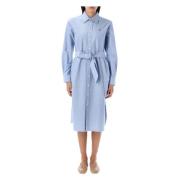 Dameskleding Jurk Lichtblauw Ss25 Ralph Lauren , Blue , Dames