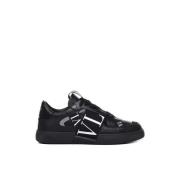 Zwarte Sneakers met Logo Details Valentino Garavani , Black , Heren