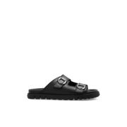 Leren slides Colly Salvatore Ferragamo , Black , Heren